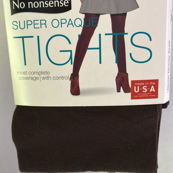 No Nonsense Super Opaque Tights Size Medium - Picture 5 of 7